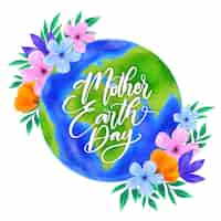 Free vector watercolor mother earth day