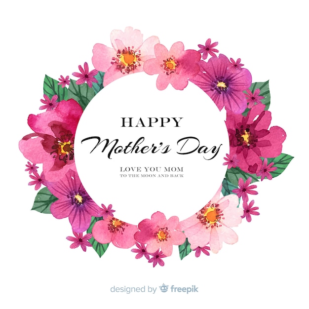 Watercolor mother's day background