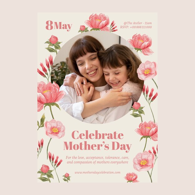 Free Vector | Watercolor mother's day social media cover template