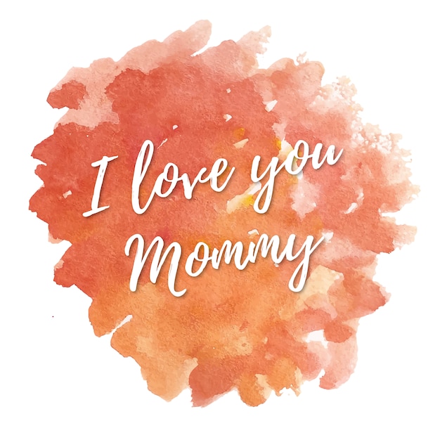 Watercolor mothers day card