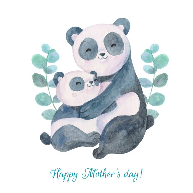 Watercolor mothers day concept