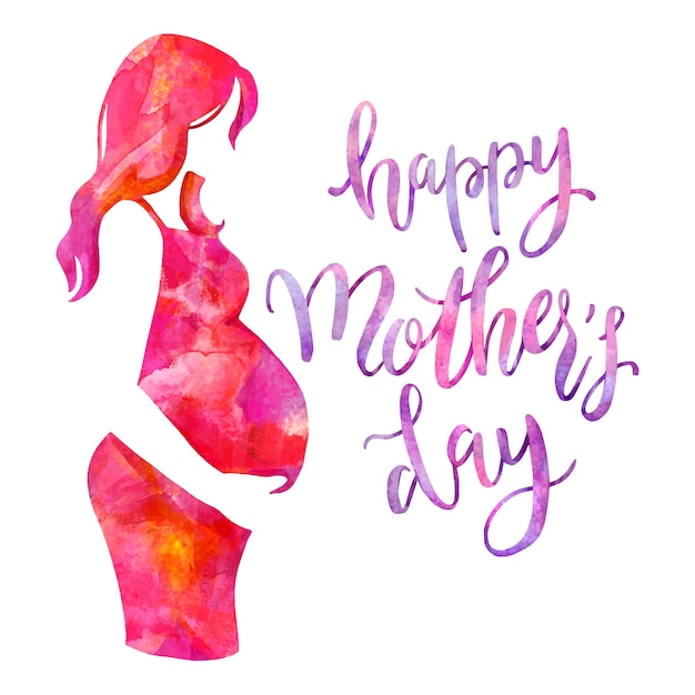 Free vector watercolor mothers day design