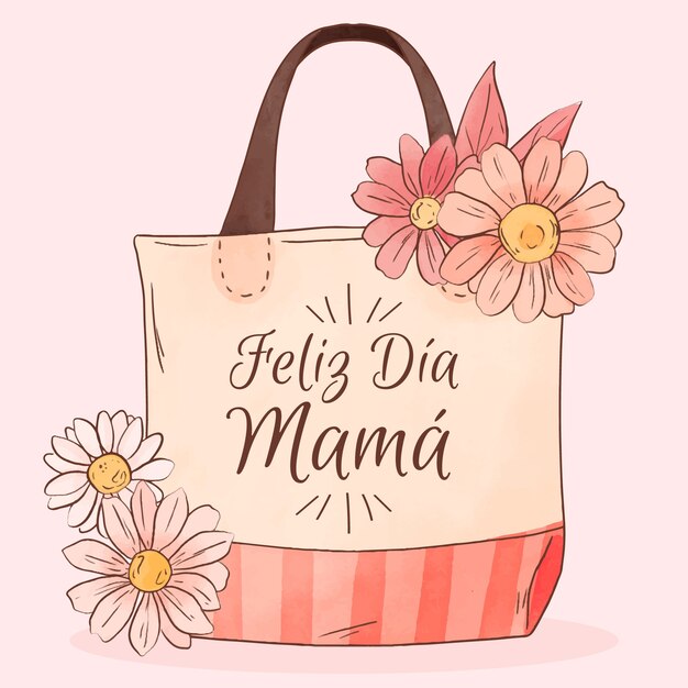 스페인어로 수채화 어머니의 날 그림