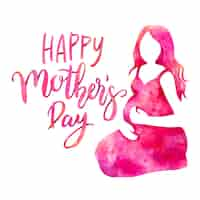 Free vector watercolor mothers day theme