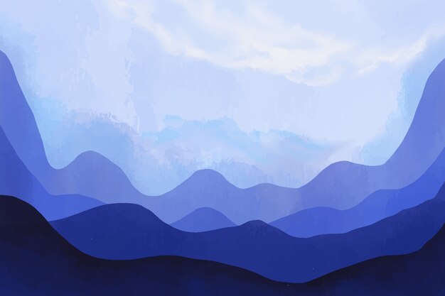 Watercolor mountains background