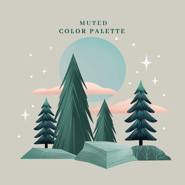 Free vector watercolor muted colors illustration