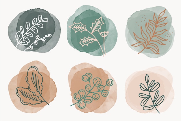 Free vector watercolor muted colors illustration