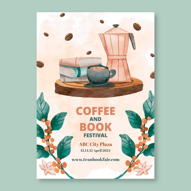 Watercolor muted colors poster design