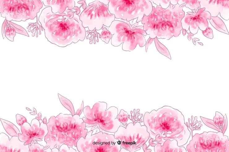 無料Vector 花の水彩画の自然な背景