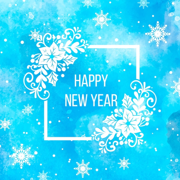 Free vector watercolor new year 2020