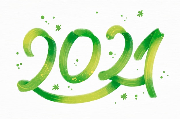 Watercolor new year 2021 background