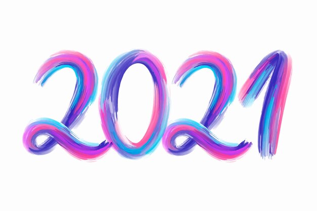 Watercolor new year 2021 background