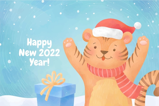 Free vector watercolor new year background