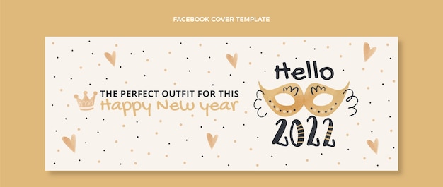 Free vector watercolor new year social media cover template