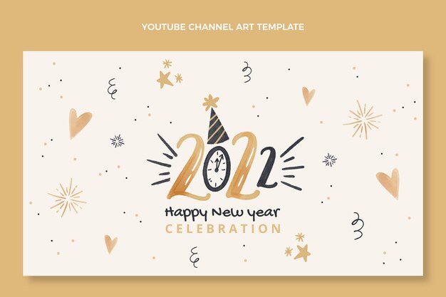 Акварель новый год искусство канала YouTube
