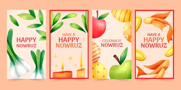 수채화 nowruz 인스타그램 스토리 컬렉션