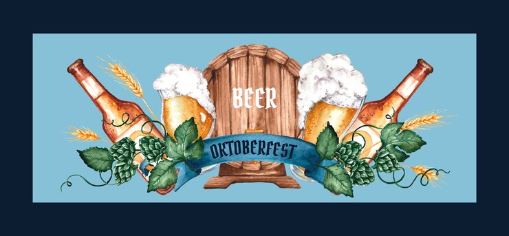 Free Vector watercolor oktoberfest social media cover template