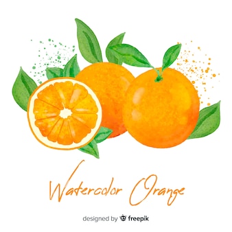 Watercolor orange background