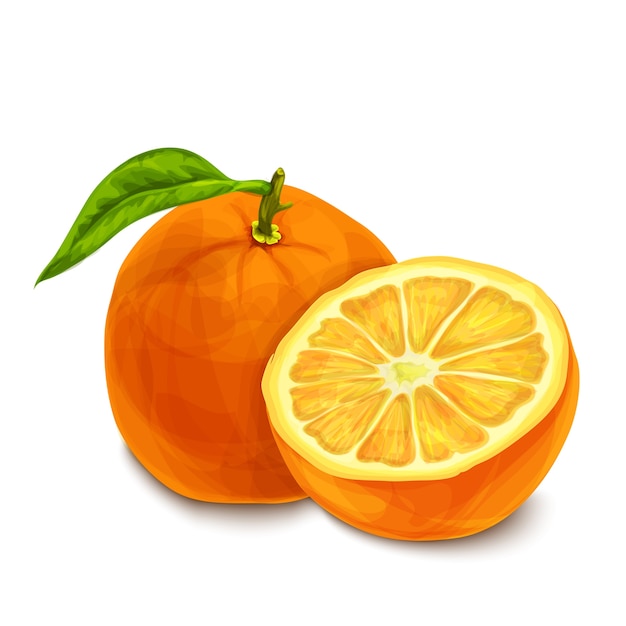 水彩オレンジ