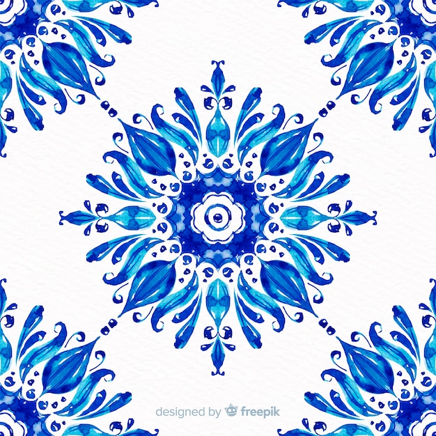Бесплатное векторное изображение Акварель декоративный цветочный фон