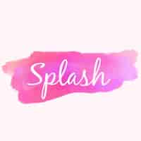 Free vector watercolor paint splash in pink color