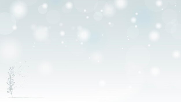 雪のシーンのベクトルの水彩画