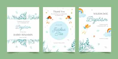 Free vector watercolor party favor card collection