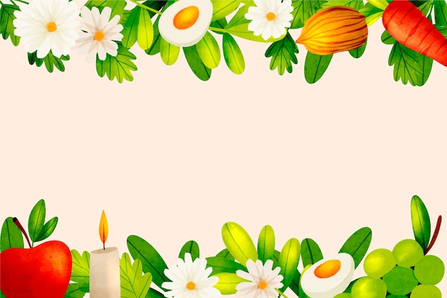 Free vector watercolor passover background