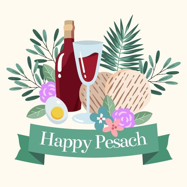 Free vector watercolor passover concept