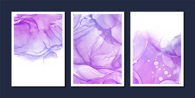 Free vector watercolor pastel color poster set