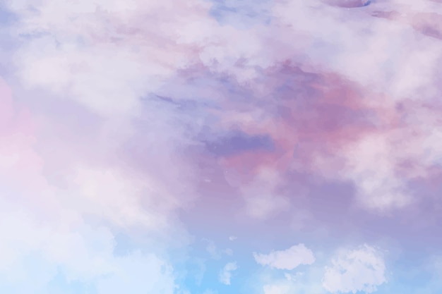 Watercolor pastel sky background