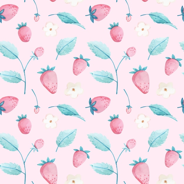 Watercolor pastel summer pattern design