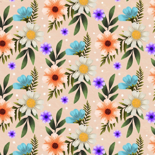 Watercolor pattern design for spring season celebration