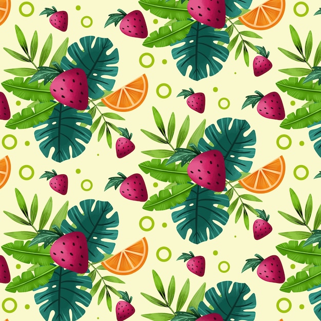 Watercolor pattern design for summertime