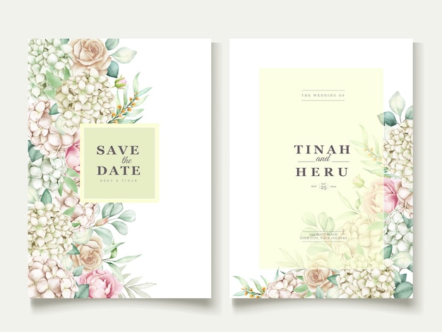 watercolor peonies wedding card  