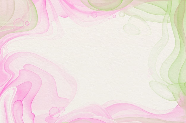 Watercolor pink and green background