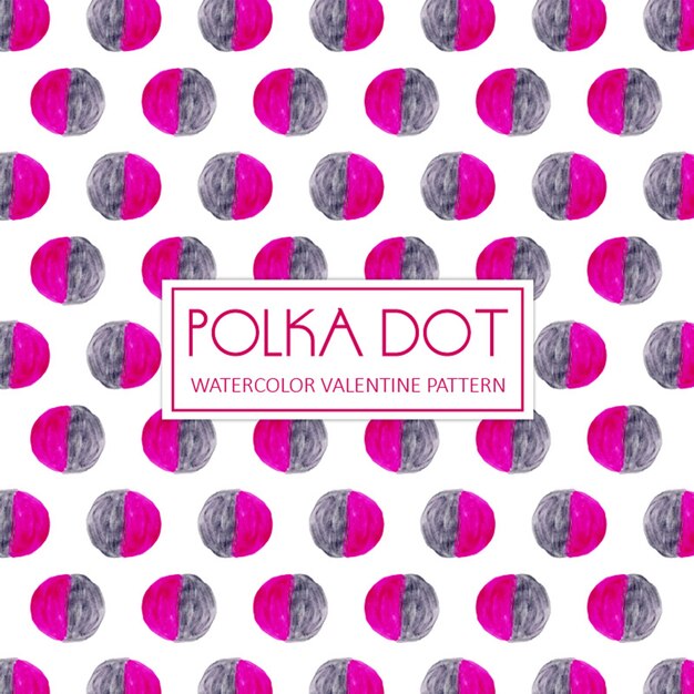 Watercolor Pink and Grey Polka Dot Background