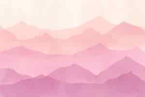 Free vector watercolor pink mountains background