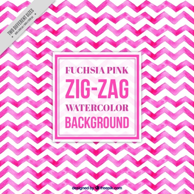Watercolor pink zig-zag pattern