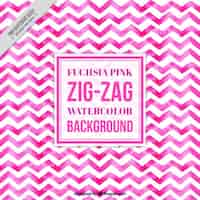 Vettore gratuito acquerello pink pattern zig-zag