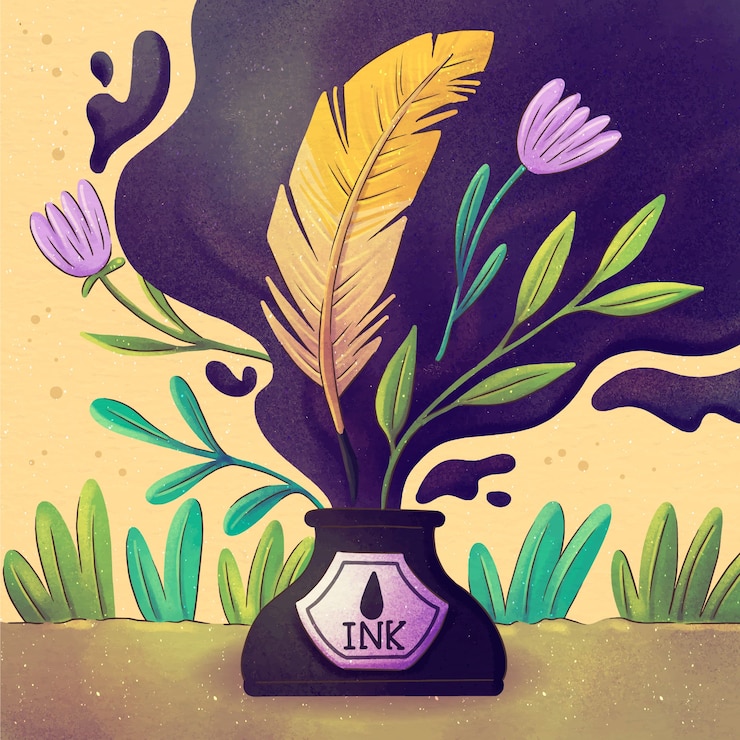 Free Vector watercolor poetry illustration