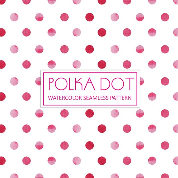 Seamless Pink Polka Dot On White Background High-Res Vector