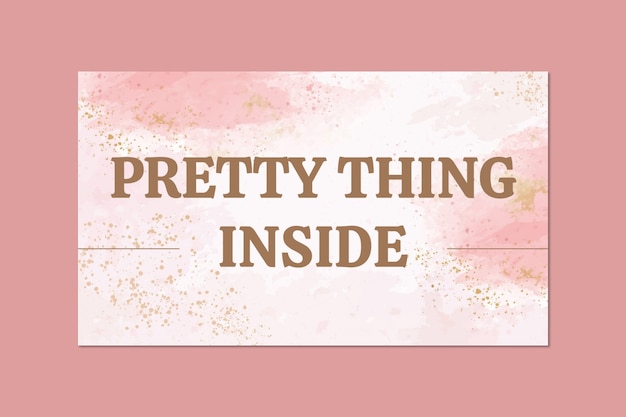 Watercolor pretty thing inside rectangle sticker