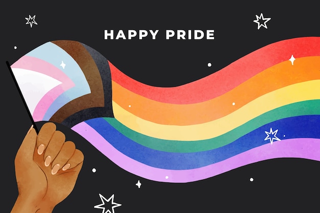 Free vector watercolor pride month background