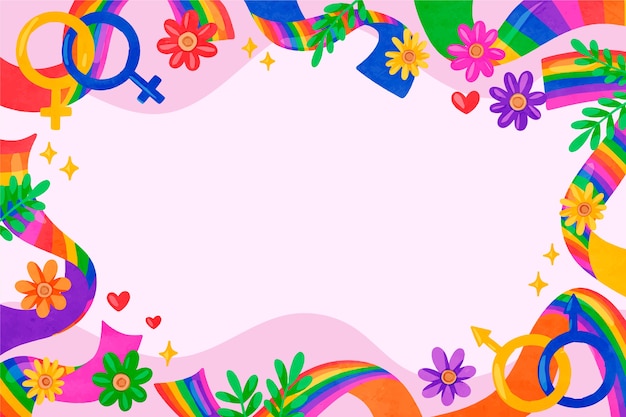 Free vector watercolor pride month background