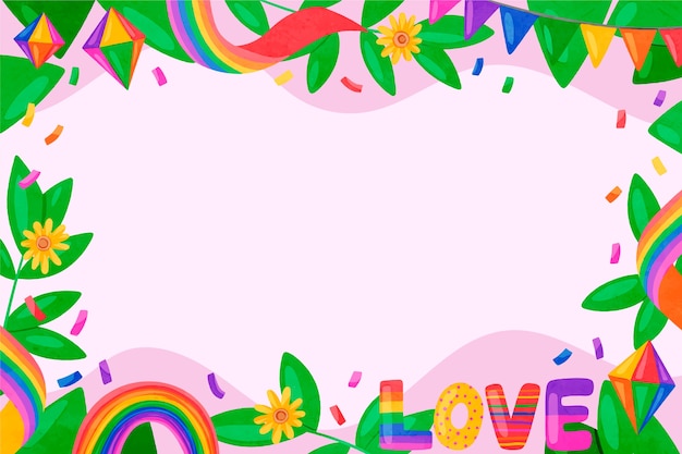 Watercolor pride month lgbt background