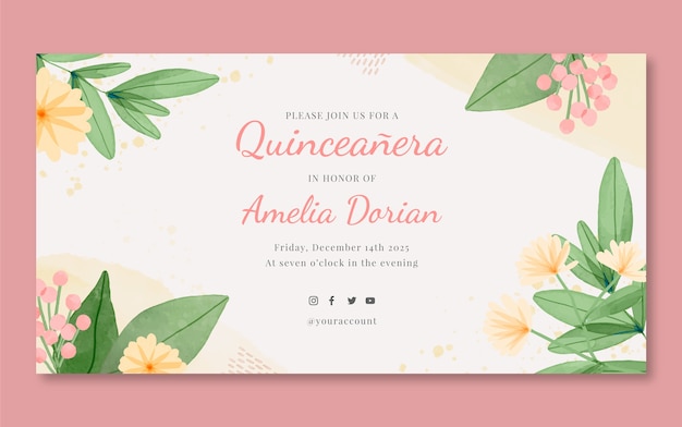 수채화 quinceañera facebook 게시물