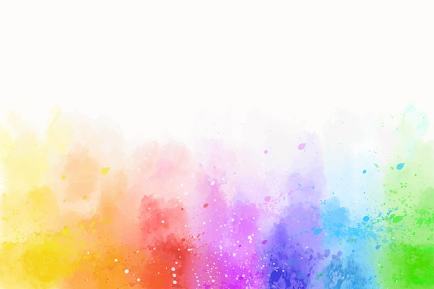 Watercolor rainbow background design