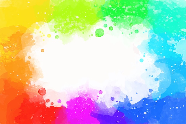 Free vector watercolor rainbow background design