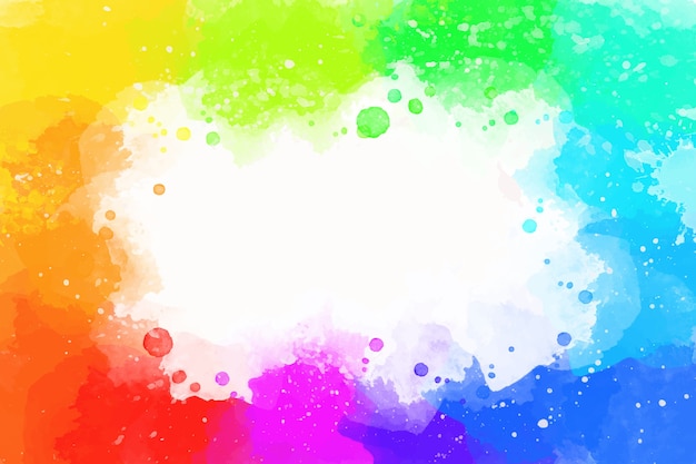 水彩の虹の背景デザイン